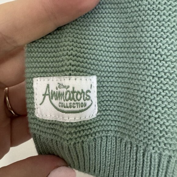 Disney Butterfly Cardigan Girl's Size 7 Animator's Collections Green Knit Button - Picture 5 of 8